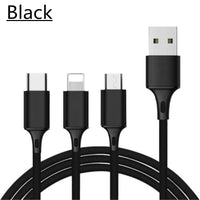 USB Cable For iPhone 7 6 6s 5 5s se Charging Charger Type C Micro USB Cable For Android 3 in 1