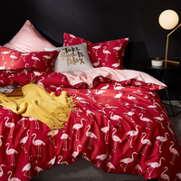 Luxury Egyptian Cotton Flamingo Bedding Set Duvet Cover