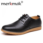 Merkmak Brand Men Leather Casual Shoes Summer 2018