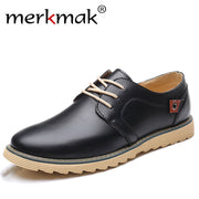 Merkmak Men Casual Leather Shoes Luxury Brand