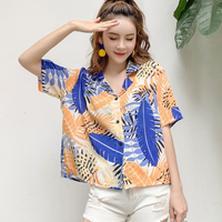 Women Vintage Harajuku Blouse Hawaiian Female Shirts