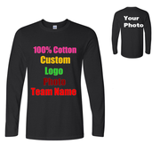 Custom Logo Men T Shirts Long Sleeve