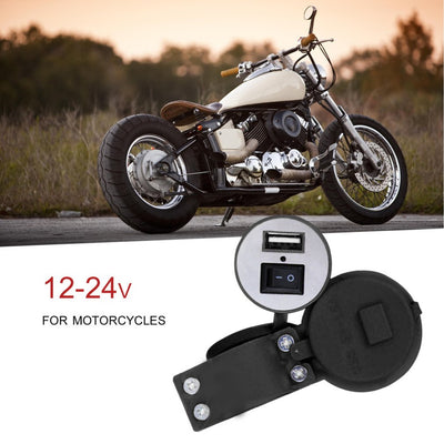 USB Motorcycle Mobile Phone Charge Socket USB Waterproof Power Supply 12-24V Motorcycle Modify USB Charger Adapter Accessory